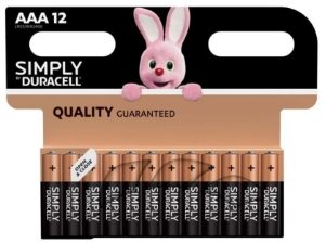 DURACELL (AAA) 2400 B12 **CARD OF TWELVE** SIMPLY