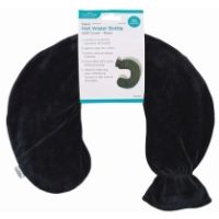 ASHLEY Neck Hot Water Bottle with Cover - Black