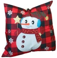 XMAS HAUS Christmas Themed Cushion Snowman