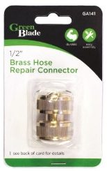 GREEN BLADE 1/2" Brass Hose Repair Connector