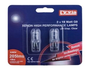 LYVIA 18w Xenon Halopin G9 Clear (2)