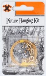 X Picture Hanging Kit Brassed