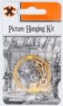 X Picture Hanging Kit Brassed