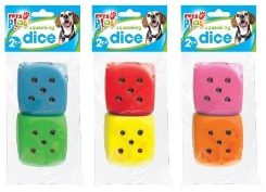 PETS AT PLAY 2 Squeaking Dice