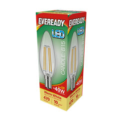 EVEREADY LED 470lm Clear Candle SBC Filament