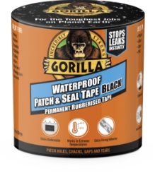 GORILLA 3 Pack Black Waterproof Patch & Seal