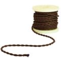 Decorative 2 Core Braided Brown Cable 5m