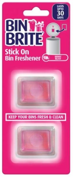 BIN BRITE 2 Pack Berry Blast Stick ON Bin Freshener