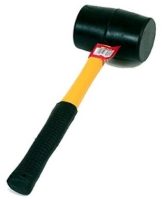 CRUSADER Rubber Mallet with Steel Shaft 24oz