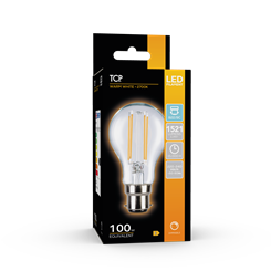 LED TCP Clear Dimmable GLS Filament 12w (100w) BC 2700k